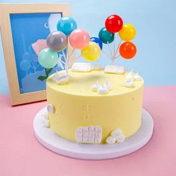 1бр Нов Topper за торта, Преливащи облак, а балон, Topper за кифли, Знамена за торта за рожден ден, декорация за детската душа, Подаръци за момичета, украса на тортата