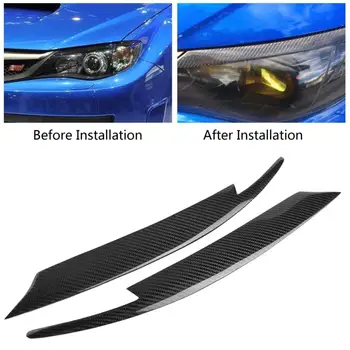 2 елемента накладки от въглеродни влакна за Subaru Impreza WRX STI 08-11 Черен цвят