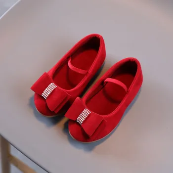2022 г. Нови есенни обувки на принцесата, детска мода, обикновена обувките Мери Джейн е на нисък ток, с кадифени шикозни вечерни обувки