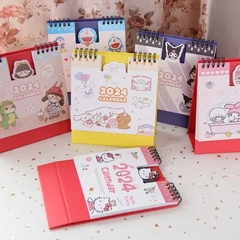 2024 Sanrio Hello Kitty Kuromi Cinnamoroll Календар Карикатура На Графика За Седмицата Бележник Настолни Календари За Момичета И Момчета Прекрасната Украса