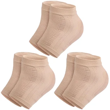 3 двойки проветриво овлажнители гелевых пета чорапи за грижа за краката от сухи пукнатини на петите