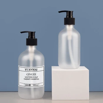 300 мл / 500 мл Пластмасова бутилка за лосион за пресоване, баня, Шампоан, Гел за душ, за многократна употреба Опаковка сапун E1YF