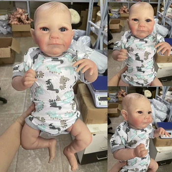 49 СМ Новородено Кукла Reborn Буден Меко Хубавото Тяло Реалистична 3D Кожа с Видими Венами Благородна Кукла Ръчно изработени