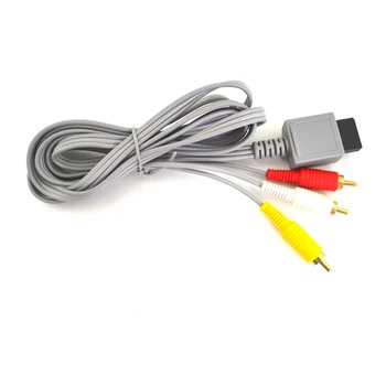 50 бр Компонентен кабел 1,8 м 3 RCA AV Композитен Кабел за Wii и Wii U, за основен 480p видео изход Аудио Видео кабел AV Кабел