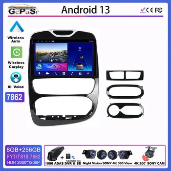 Android auto rideo За RENAULT Clio 4 BH98 KH98 2012 - 2019 Интелигентна Автомобилни системи 5G WIFI No 2 din стереоприемник Мултимедия