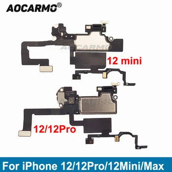 Aocarmo за iPhone 12 Pro Max Слушалка на Ухото високоговорител сензор за околната светлина сближаване Гъвкав кабел за iPhone 12 Mini Резервни части