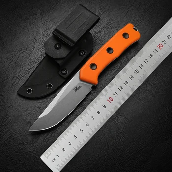 DICORIA DK-08 Нож с фиксирано острие 14C28N Ловен прав нож в участъка от KYDEX Ножове за оцеляване в сражение в открито EDC Инструмент
