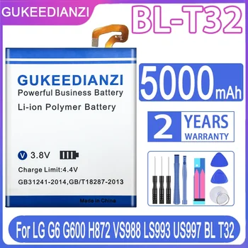 GUKEEDIANZI Взаимозаменяеми Батерия BL-T32 5000 mah За LG G6 G600 H872 VS988 LS993 US997 BL T32