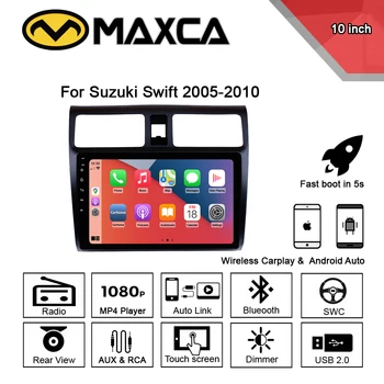 MAXCA 10-инчов Suzuki Swift Безжичен Carplay Android Auto 2 Din Радио Мултимедиен плейър