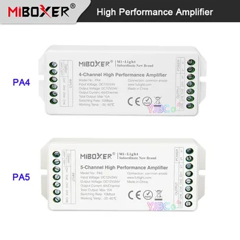 Miboxer PA4/PA5 4CH 5CH 4/5-канален Висококачествен Усилвател Dc 12V 24V MAX15A Контролер Led Лента 10 Mbps Скорост на Превключване