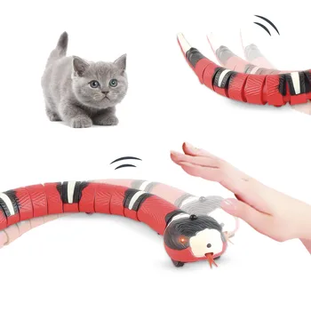 Smart Sensing Cat Toys Интерактивни Автоматизирани Електронни Играчки Cat Snake Тийзър За Игри На закрито Играчка за Коте USB Акумулаторна котка Коте