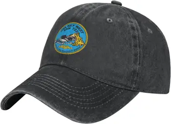 USS Key West (SSN-722) Шапка на шофьор на камион Шок подводница-бейзболна шапка От Промит памук За Татко, Тъмно Синьо Военни Шапки