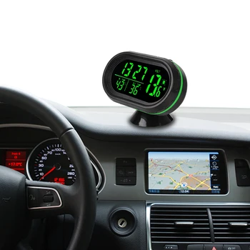 Авто термометър, часовник, волтметър, бордови компютър, Цифров сензор, индикатор за замръзване, LCD осветление, автоаксесоари, интериор