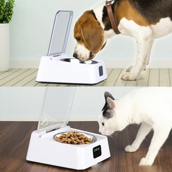 Автоматична купа за хранене на домашни любимци с инфрачервен сензор, автоматично откриване на кутията, интелигентна ясла, защита от мишки, влагоустойчив, отговарят на високи опаковка храна за кучета и котки