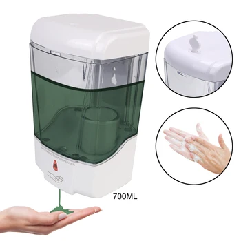 Автоматично дозиране система сапун с IR сензор NICEYARD за кухня, баня, 700 мл, монтиран на стената Безконтактен помпа за лосион, Безконтактен течност
