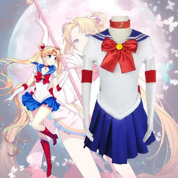 Аниме Sailor Moon Cosplay костюм Цукино Усаги