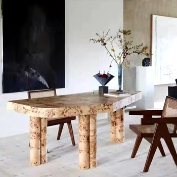 Бюро в класически стил, застигнутый изненада на тих вятър, от масивно дърво, маса със скандинавски ретро-стил, лесен офис маса в италиански стил