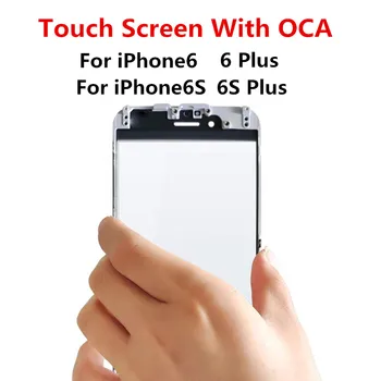 Външен екран за iPhone 6 Plus /iPhone6 / Plus 6S, размерът на тъчпада, LCD дисплей, със Стъклен капак, резервни части за ремонт на обектив + ЗЗД