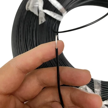 Вътрешен свързващ проводник на електрически кабел 20 AWG за електронно оборудване, с диаметър 1,8 мм от черно PVC с многожильным оловянным и медна тел