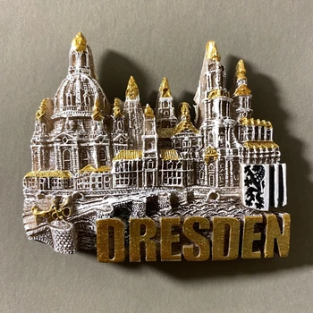 Дрезден, Германия Магнити за хладилник Туристически сувенир Стикери за хладилник Незабравим декорация на дома