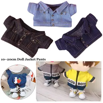 Дънкови шорти, дрехи за кукли 1/12 BJD, детска играчка за кукли 10 ~ 20 см, яке ръчно изработени, панталони, стоп-моушън облекла, зимни връхни палта
