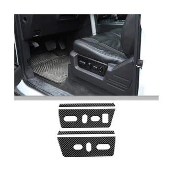 Етикети за довършване на таблото за регулиране на седалката за Ford F150 2009-2014 Аксесоари за интериора - Меко въглеродни влакна