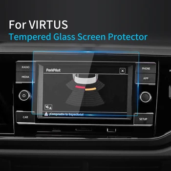 За VW VIRTUS 2019 Защитно фолио за дисплея на конзолата от закалено стъкло, защита навигатор, Видео-Carplay, Автомобилни Аксесоари