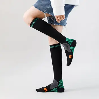 Компресия чорапи за джогинг, чорапи игрища на открито, мъжки футболни чорапи, спортни чорапи-тръба, чорапогащи до коляното, Корейски футболни чорапи