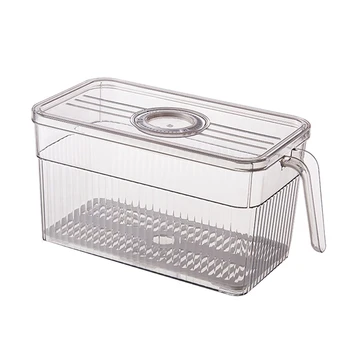 Кутия за съхранение на хладилника Основната Кутия-органайзер за пресни продукти С дръжка от прозрачен материал