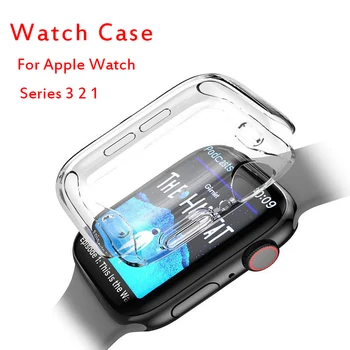 Мек и тънък калъф MNWT за Apple Watch 38 mm/42 мм от TPU за защита на екрана iwatch Watch Серия 1 2 3 От всички страни