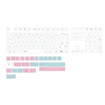 Минималистичные Бели Капачки За Ключове XDA Profile Keycap Set за Игрални Механични Клавиатури САМ Персонализирани Само Японски Капачки За Ключове