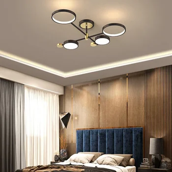 Модерен минималистичен тавана лампа за дневна, модерна и креативна цигулка, плафониери за спални и кабинет, led лампа, луксозно осветление в стил ар-деко.