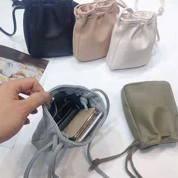 Модерна дамска чанта за през рамото на съвсем малък, нова однотонная чанта, ежедневна чанта за мобилен телефон на открито