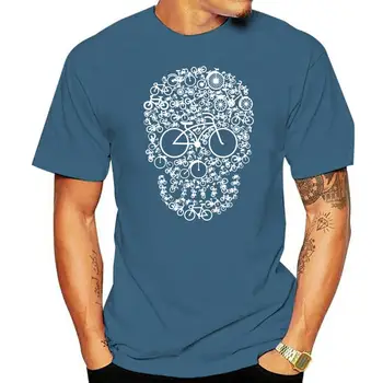 Мъжки t-shirt, Велосипедна фланелка с черепа, дамска тениска
