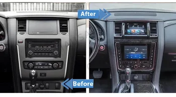 Най-новото автомобилно радио PX6 с двухэкранной Android GPS навигация за Nissan Patrol Y62 2010-2020 Стерео Мултимедиен плеър Главното устройство 2din
