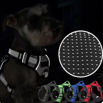 Напълно светоотражающая шлейка за кучета, дишаща взривозащитен жилетка за малки до средни кучета, 30 кг Лабрадор