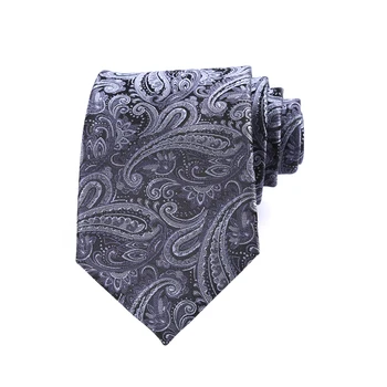 Нов Сива Мъжка вратовръзка на цветчета с дължина 8 см, Класически Вратовръзки за мъжете, Сватбени, за възрастни, Бизнес парти, Жакард аксесоари Ascot