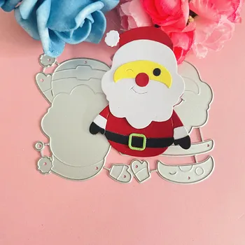 нова коледна украса, Дядо Коледа Метални щанци за рязане на Diy Албум за изрязване на хартиени картички с релефна ръчна изработка