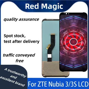Оригиналът е За ZTE Nubia Red Magic 3 NX629J LCD Сензорен дисплей и Цифров Преобразувател В Събирането На ZTE Red Magic 3S NX629J_V1S AMOLED LCD