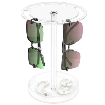 Рафтове за съхранение на очила Акрилна Поставка за слънчеви очила, Въртящи се Стелажи за многократна употреба Въртящ се Държач за очила Рафтове за съхранение часа