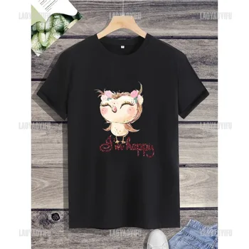 Свободна риза унисекс, дрехи Harajuku Kawaii, ежедневни облекла с кръгло деколте, Уникална топла разпродажба, тениска с принтом прекрасни котки и кучета, топ