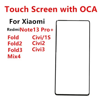 Сензорен Екран Mix4 За Xiaomi Mi Mix Fold 2 3 Civi 1S 2 3 Mix 4 Redmi Note 13 Pro Plus С Външна Стъклен LCD предния Панел И Обектив ЗЗД