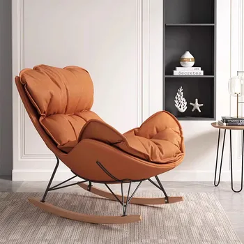 Столове за дневна за грим Удобни Кожени люлеещи се столове Nordic Salon Sillones Relax Мебели за хола Baratos