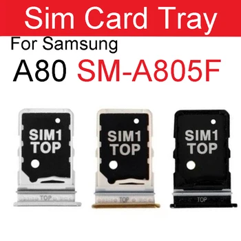 Тава за sim-карти Samsung A80 SM-A805F A805S С Една и С Две SIM-Карти, Държач за Карти Micro SD, Тава За Четене на Карти Памет, Слот За Крикове, Резервни Части