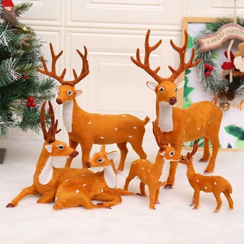 Творческа Коледна украса от лосове, петнист елен, Коледно парти, Зимна тематичен фон на партита, реквизит за снимки в душата на дете, подарък за