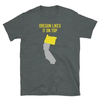 Тениска унисекс, с чувство за хумор за възрастни Oregon Likes It on Top колежански-5 бр.