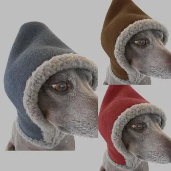 Топла шапка за кучета 8 Размери, однотонная шапчица за домашни любимци с малко топче за вълна, капачка за кучета с възможност за регулиране на дантела, Зимни Всекидневни червен прическа за домашни любимци