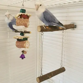 Универсална поставка за птици на един стълб Портативен Домашен Папагал Птица на клечка Здрави люлка за папагали за помещения