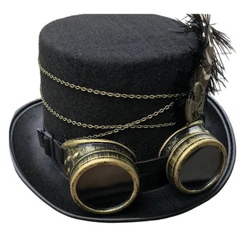 Цилиндър, Вълнена фетровая викторианската шапка, мъжка шапка Магьосник, аксесоар за селското стопанство, Директна доставка